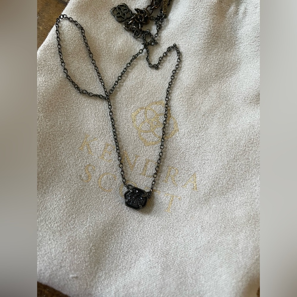 Kendra Scott Black Drusy Necklace
